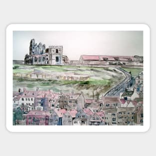 Whitby Town & Abbey Sticker